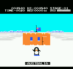Antarctic Adventure gameplay screenshot