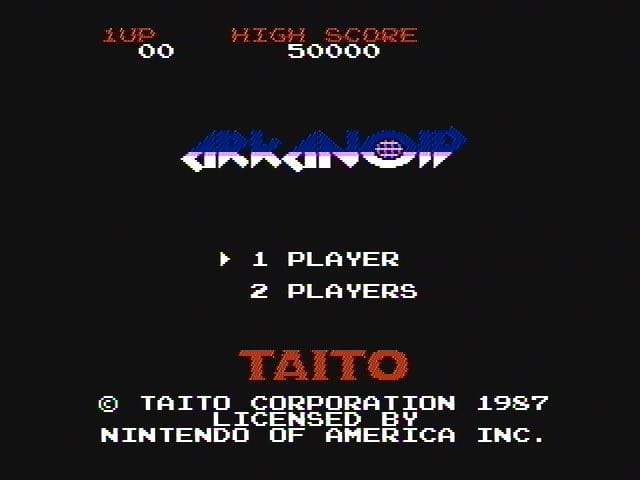 Arkanoid gameplay screenshot