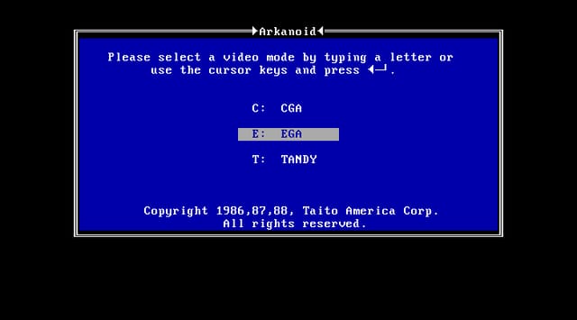 Arkanoid gameplay screenshot