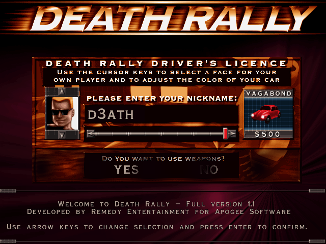 Death Rally gameplay screenshot