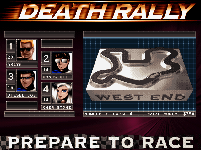 Death Rally gameplay screenshot