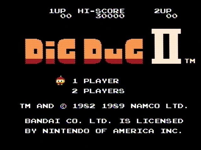 Dig Dug II gameplay screenshot