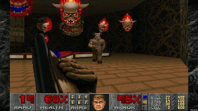 DOOM II gameplay screenshot