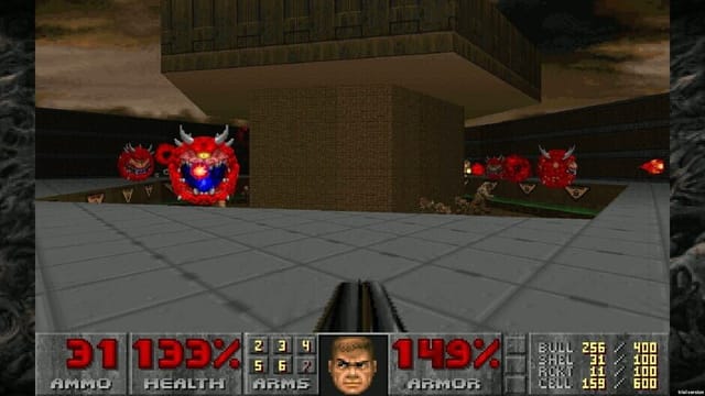 DOOM II gameplay screenshot