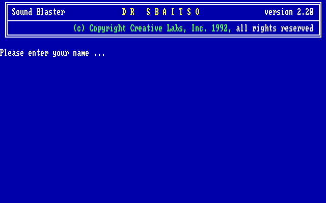 Dr. Sbaitso gameplay screenshot