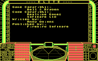 Elite gameplay screenshot