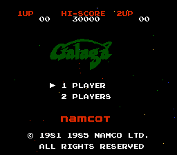 Galaga gameplay screenshot