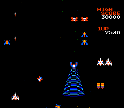 Galaga gameplay screenshot