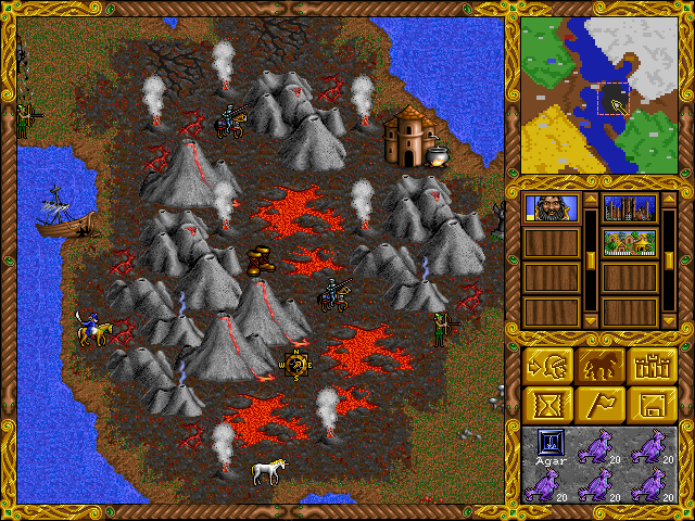 Heroes of Might and Magic gameplay screenshot