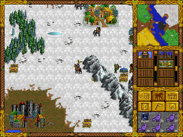 Heroes of Might and Magic gameplay screenshot