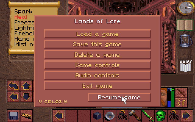 Lands of Lore: The Throne of Chaos gameplay screenshot