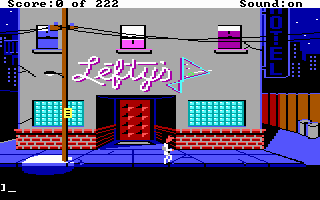 Leisure Suit Larry 1 In the Land of the Lounge Lizards gameplay screenshot