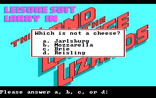 Leisure Suit Larry 1 In the Land of the Lounge Lizards gameplay screenshot