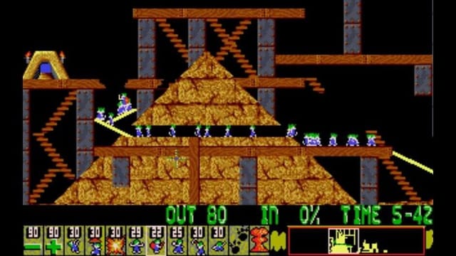 Lemmings gameplay screenshot