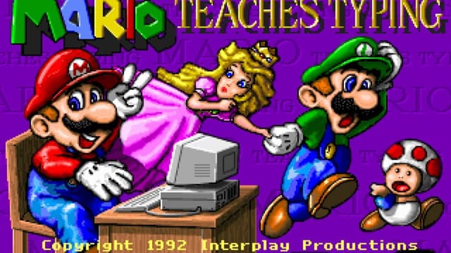Mario Teaches Typing gameplay screenshot