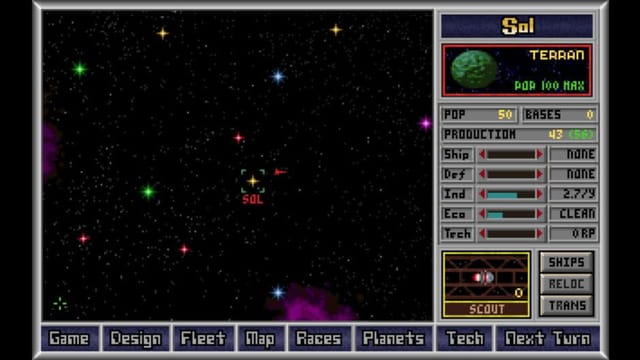 Master of Orion gameplay screenshot