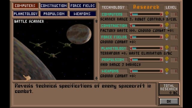 Master of Orion gameplay screenshot