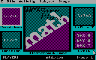 Math Blaster Plus! gameplay screenshot