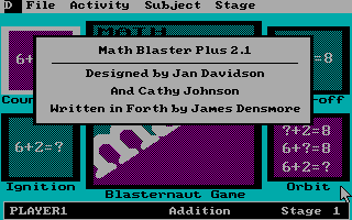 Math Blaster Plus! gameplay screenshot