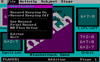 Math Blaster Plus! gameplay screenshot