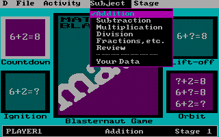 Math Blaster Plus! gameplay screenshot