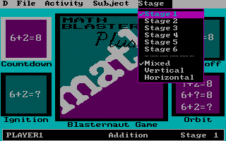 Math Blaster Plus! gameplay screenshot