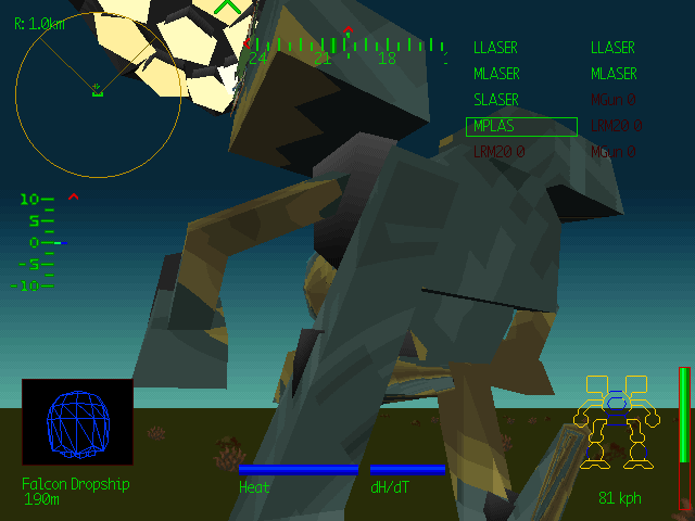 MechWarrior 2: 31st Century Combat gameplay screenshot
