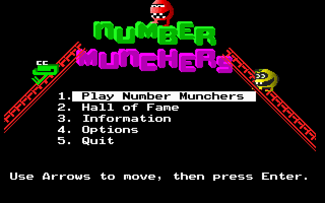 Number Munchers gameplay screenshot