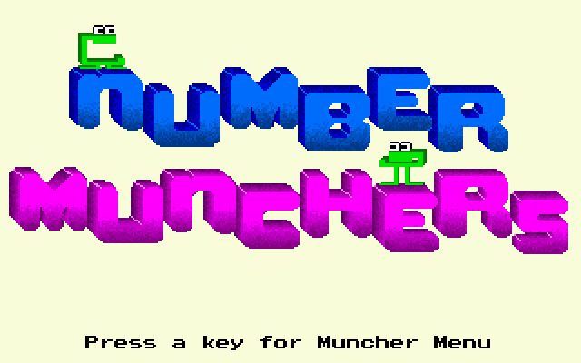 Number Munchers gameplay screenshot