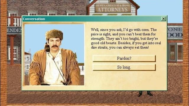 Oregon Trail II gameplay screenshot