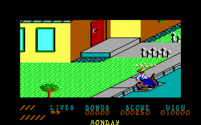 Paperboy gameplay screenshot