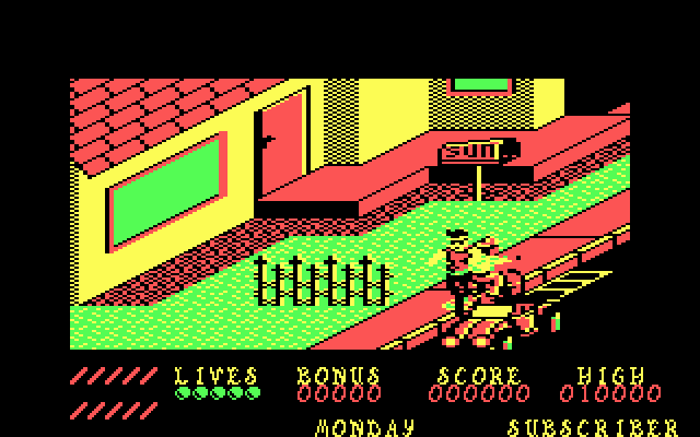 Paperboy gameplay screenshot