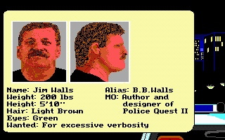 Police Quest 2: The Vengeance gameplay screenshot