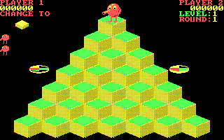 Q*bert gameplay screenshot