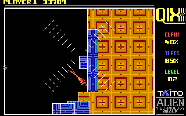 QIX gameplay screenshot
