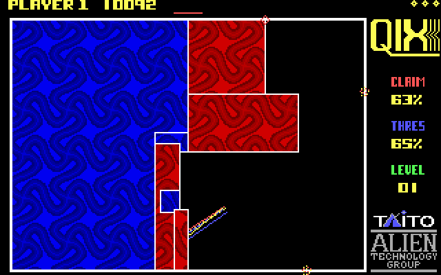 QIX gameplay screenshot