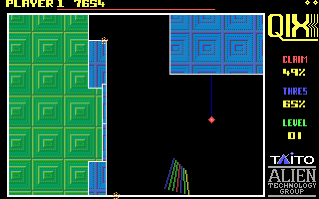 QIX gameplay screenshot