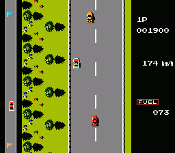 Road Fighter gameplay screenshot