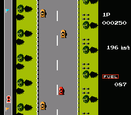 Road Fighter gameplay screenshot