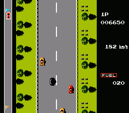 Road Fighter gameplay screenshot