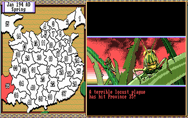 Romance of the Three Kingdoms II gameplay screenshot
