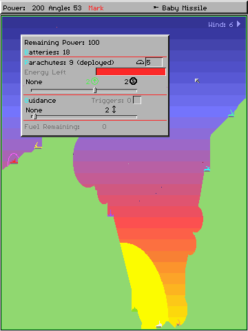 Scorched Earth gameplay screenshot