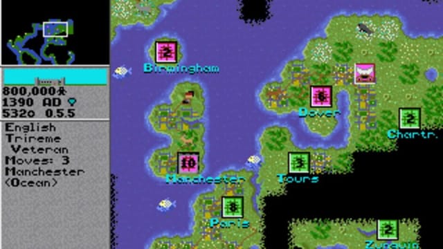 Sid Meier's Civilization gameplay screenshot