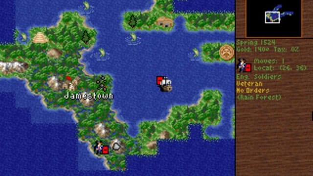 Sid Meier's Colonization gameplay screenshot