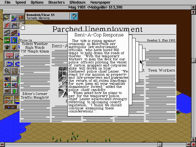 SimCity 2000 gameplay screenshot