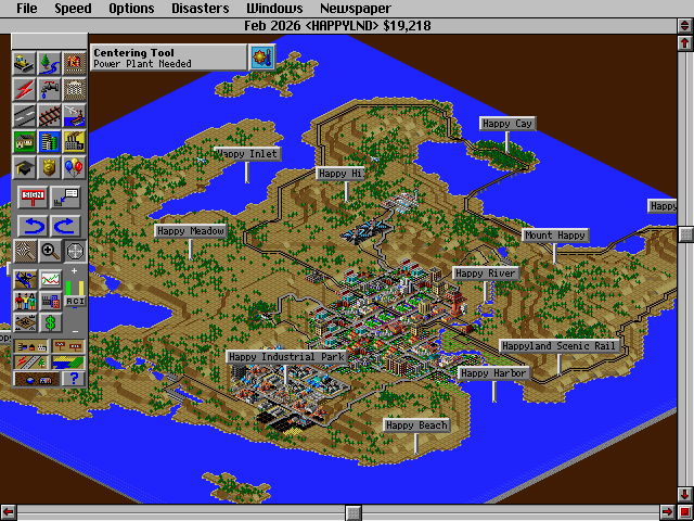 SimCity 2000 gameplay screenshot