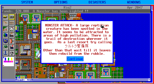 SimCity gameplay screenshot