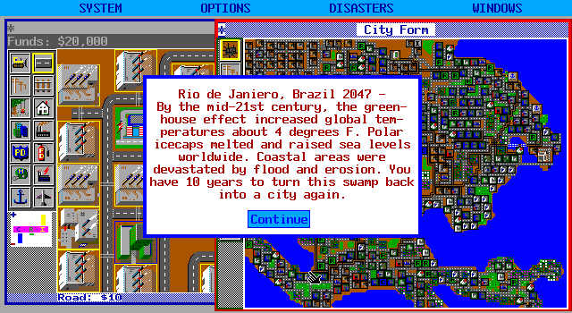 SimCity gameplay screenshot