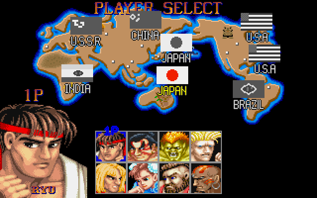 Street Fighter II gameplay screenshot