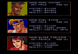 Streets of Rage gameplay screenshot